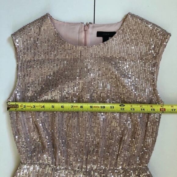 J. Crew Sequin Dress Size 0 Cap Sleeve Pink - Picture 9 of 12